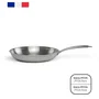 Livoo Poêle Triply en acier inoxydable 18/10 24 cm - MEP158 - Compatible tous feux dont induction - Made in France