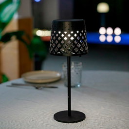 New Garden Gretita Lampe solaire de table noire, ø12 x 30 cm