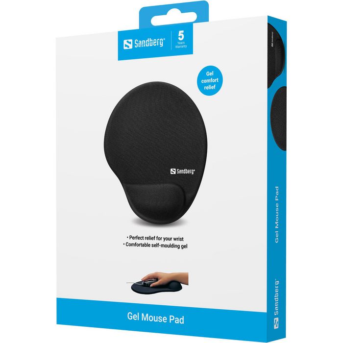 Sandberg Tapis de souris ergonomique en gel avec repose-poignet pour éviter les TMS Sandberg Tapis de souris ergonomique en gel avec repose-poignet pour éviter les TMS