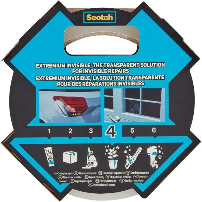 Scotch Extremium Invisible Ruban adhésif transparent 48 mm x 20 m Scotch Extremium Invisible Ruban adhésif transparent 48 mm x 20 m