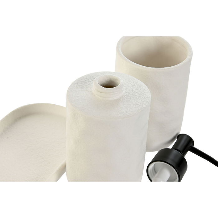 Ensemble de Bain Home ESPRIT Blanc ABS Dolomite 17,5 x 9,5 x 18 cm 3 Pièces