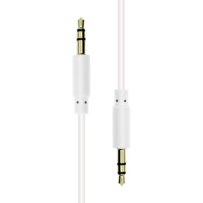 ProXtend Câble audio mini-jack 3,5 mm 3 pôles Mâle-Mâle Blanc Fin 5 mètres ProXtend Câble audio mini-jack 3,5 mm 3 pôles Mâle-Mâle Blanc Fin 5 mètres