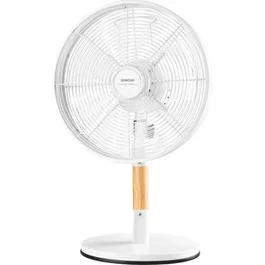 Sencor SFE 3080WH Ventilateur de bureau avec pales en bois et design métal
