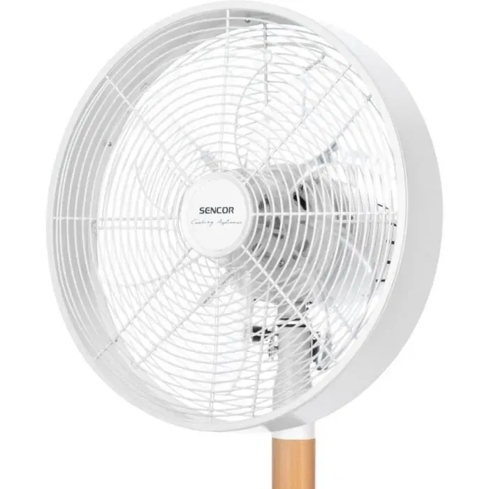 Sencor SFE 3080WH Ventilateur de bureau oscillant 30 cm, 3 vitesses, design métal et bois, 35 W Sencor SFE 3080WH Ventilateur de bureau oscillant 30 cm, 3 vitesses, design métal et bois, 35 W