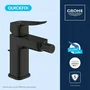 GROHE Dice - Mitigeur de bidet noir mat, technologie SilkMove, cartouche céramique, limiteur débit/température, modèle M