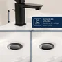 GROHE Dice - Mitigeur de bidet noir mat, technologie SilkMove, cartouche céramique, limiteur débit/température, modèle M