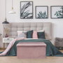 Home Deco Factory Pouf Coffre Pliable Giulia Rose Pâle