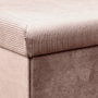 Home Deco Factory Pouf Coffre Pliable Giulia Rose Pâle