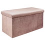 Home Deco Factory Pouf Coffre Pliable Giulia Rose Pâle