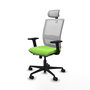 Piqueras Y Crespo Haches Chaise de bureau Pistacho et Blanc avec mécanisme Sincro/Traslack