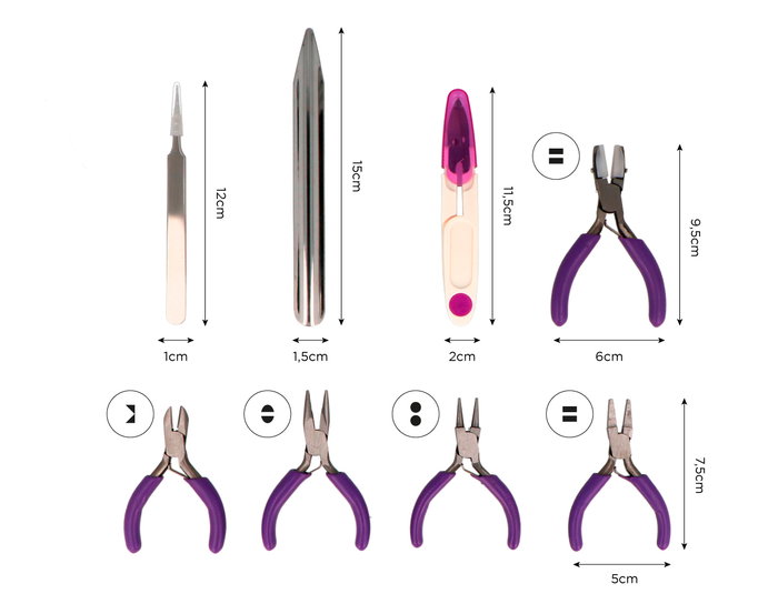 Innspiro Set de 8 outils pour la fabrication de bijoux