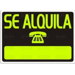 DUVER Panneau de signalisation en plastique SE ALQUILA 350x500 mm