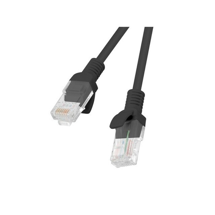 LANBERG Cordon de raccordement Cat 6 U/UTP 1m RJ45 noir LANBERG Cordon de raccordement Cat 6 U/UTP 1m RJ45 noir