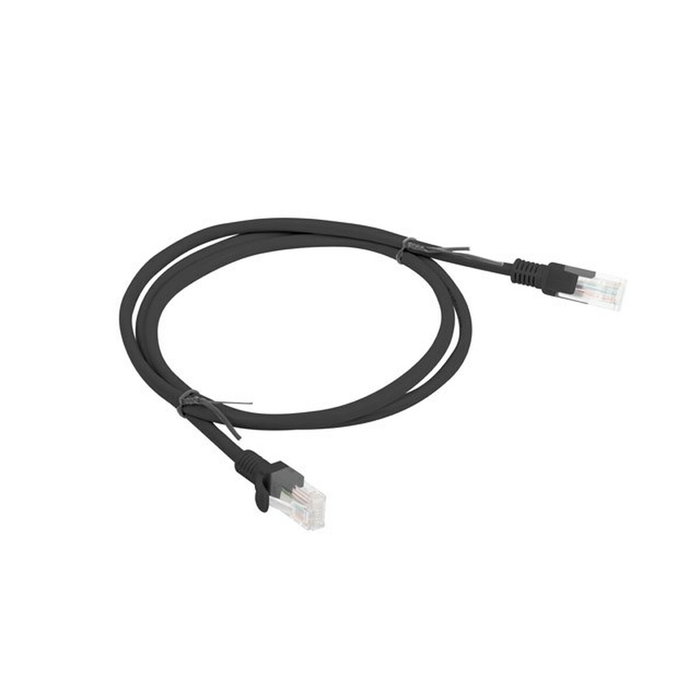 LANBERG Cordon de raccordement Cat 6 U/UTP 1m RJ45 noir LANBERG Cordon de raccordement Cat 6 U/UTP 1m RJ45 noir