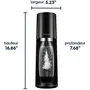 Sodastream Machine à soda et eau pétillante TERRA Noire - 1 bouteille lave-vaisselle incluse + recharge de gaz CO2 60L