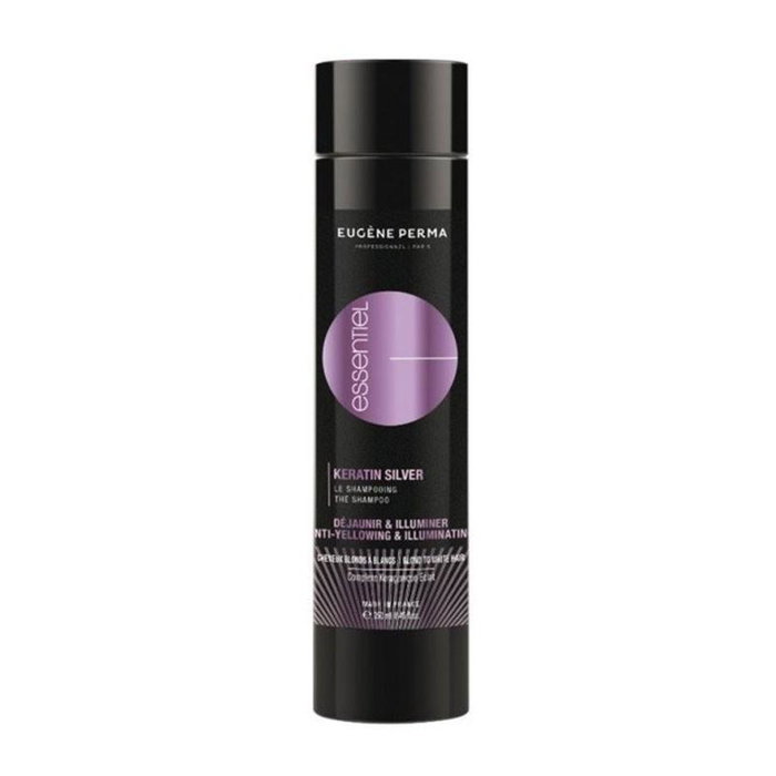Essentiel Shampooing Kératine Silver Neutralisant les Reflets Jaunes 250 mL - Pour Cheveux Blonds, Gris et Blancs - Avec Complexe Kéragénique Essentiel Shampooing Kératine Silver Neutralisant les Reflets Jaunes 250 mL - Pour Cheveux Blonds, Gris et Blancs - Avec Complexe Kéragénique