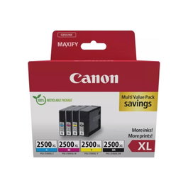 Canon PGI-2500XL Multipack de cartouches d'encre XL Noir, Cyan, Magenta, Jaune