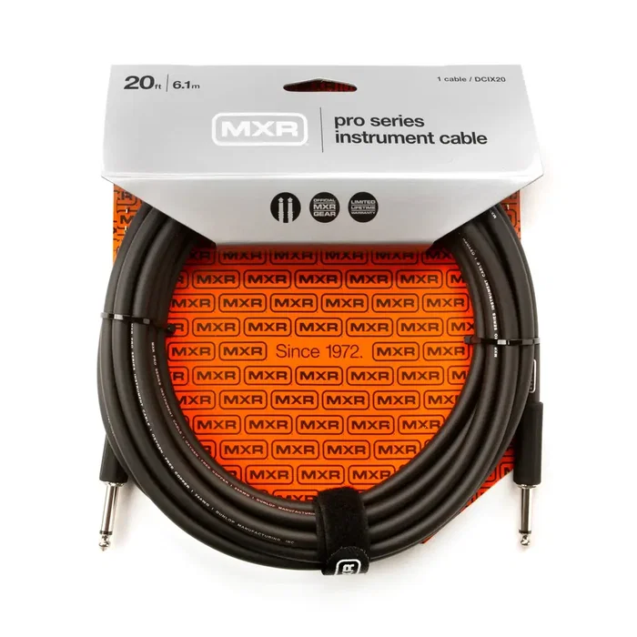 MXR Câble d'instrument Pro Series, 6,096 m (20 ft), droit/droit MXR Câble d'instrument Pro Series, 6,096 m (20 ft), droit/droit