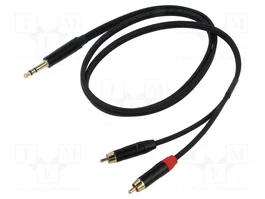 REDS MUSIC Câble Jack 6,3mm vers 2 RCA 1,5m