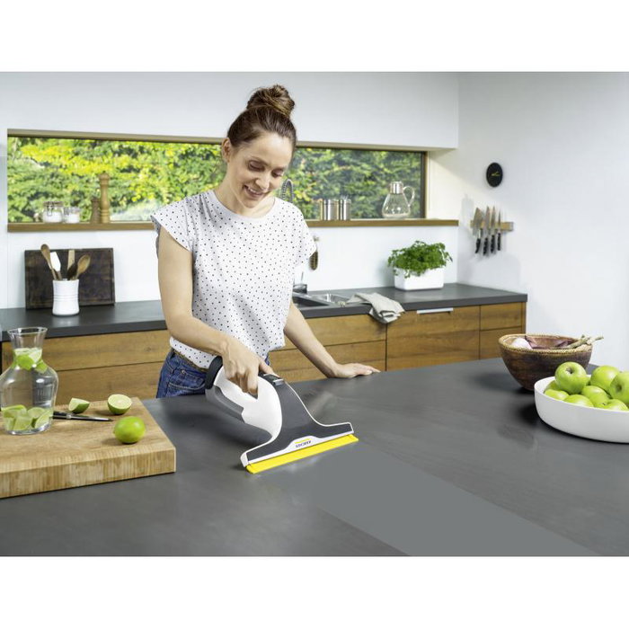 Kärcher WV 6 Premium - Nettoyeur de vitres aspirateur sans fil, 1 633-741 0, Blanc