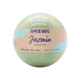 Flor de Mayo Bombe de Sel Effervescente au Jasmin 200 g - Sels de bain relaxants aux huiles essentielles pour réduire le stress et l'anxiété