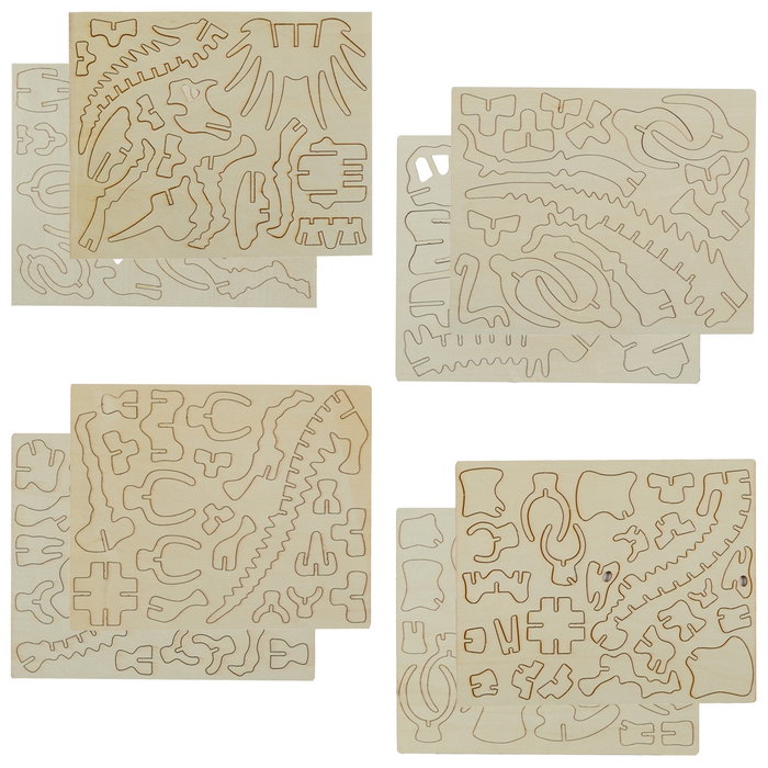 Jeux 2 momes Puzzle Dinosaure 3D - 4 modèles assortis