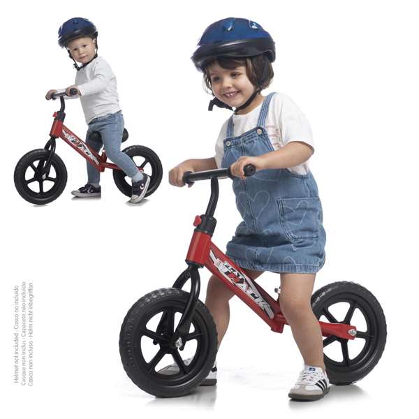 Chicos Biciclette d'équilibre Flat Track sans pédales avec roues anti-crevaison et selle rembourrée - 10 pouces