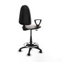 PIQUERAS Y CRESPO Tabouret de Bureau Blanc avec Accoudoirs Fixes
