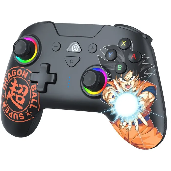 Subsonic Manette sans fil Dragon Ball Super Goku pour Nintendo Switch, Switch OLED et Switch 2 - Noir