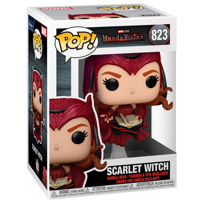 Funko POP Marvel - WandaVision : Scarlet Witch, Figure en Vinyle de 9cm avec Fenêtre de Présentation et Étui Cadeau