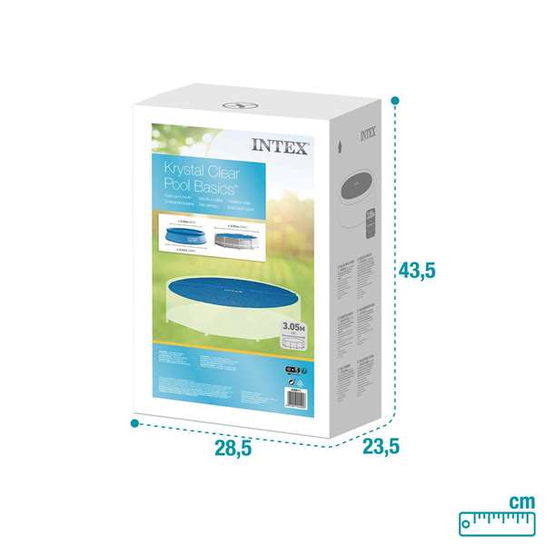 Intex - Couverture solaire pour piscine Easy Set/Frame - Diamètre 305 cm (10 pieds) - PVC