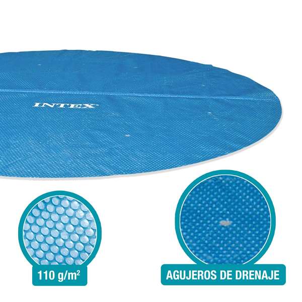 Intex - Couverture solaire pour piscine Easy Set/Frame - Diamètre 305 cm (10 pieds) - PVC