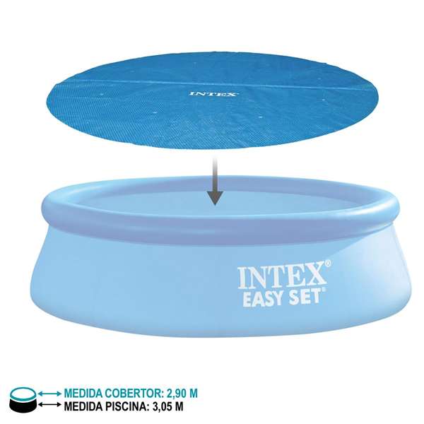 Intex - Couverture solaire pour piscine Easy Set/Frame - Diamètre 305 cm (10 pieds) - PVC