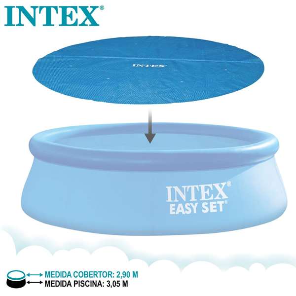 Intex - Couverture solaire pour piscine Easy Set/Frame - Diamètre 305 cm (10 pieds) - PVC