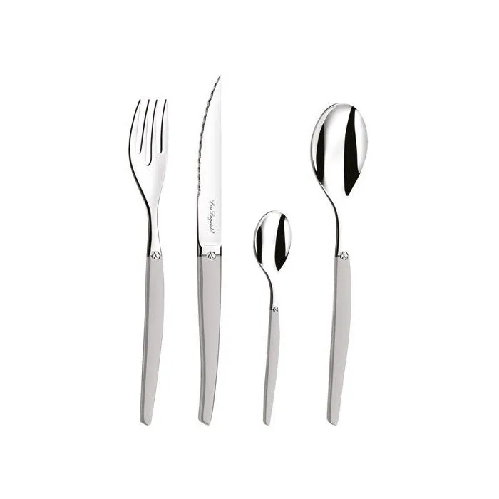 Lou Laguiole Coffret de 24 couverts Gamme Jet - Argent