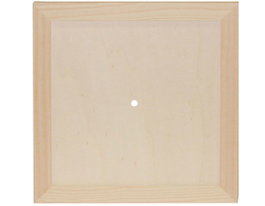 Innspiro Horloge carrée en pin massif avec verre 27x27cm