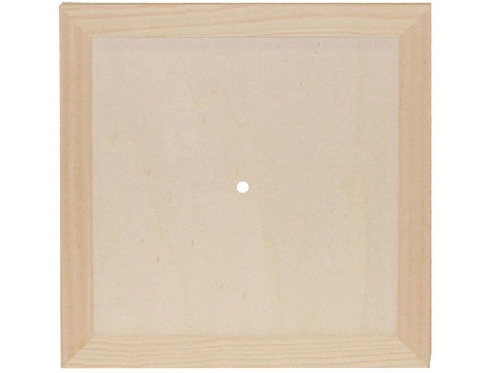 Innspiro Horloge carrée en pin massif avec verre 27x27cm Innspiro Horloge carrée en pin massif avec verre 27x27cm