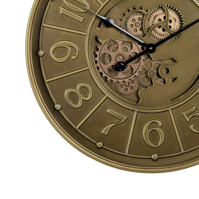 BigBuy Home Horloge Murale Doré Fer 60 x 8 x 60 cm