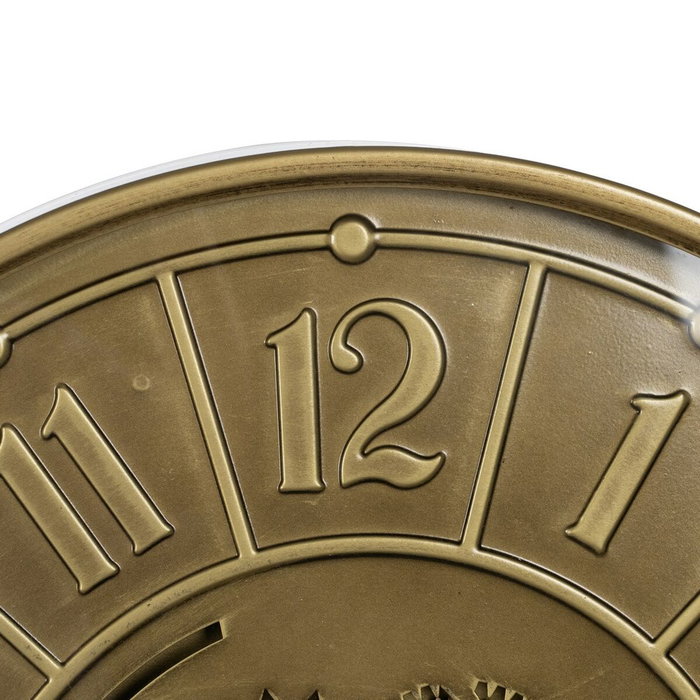 BigBuy Home Horloge Murale Doré Fer 60 x 8 x 60 cm