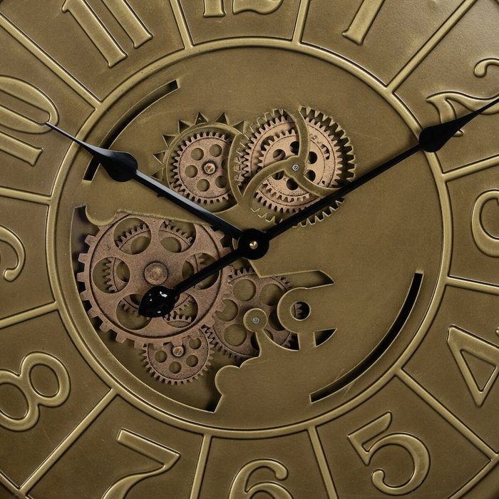 BigBuy Home Horloge Murale Doré Fer 60 x 8 x 60 cm