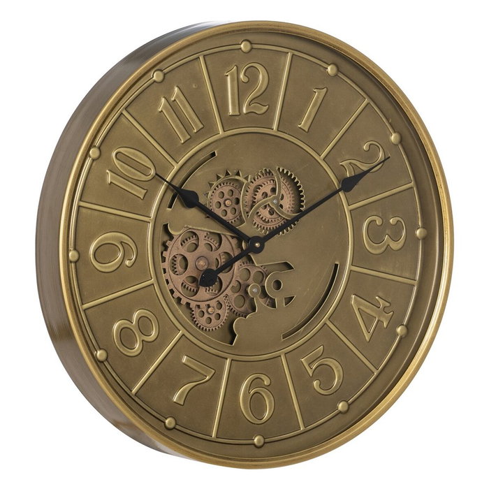 BigBuy Home Horloge Murale Doré Fer 60 x 8 x 60 cm