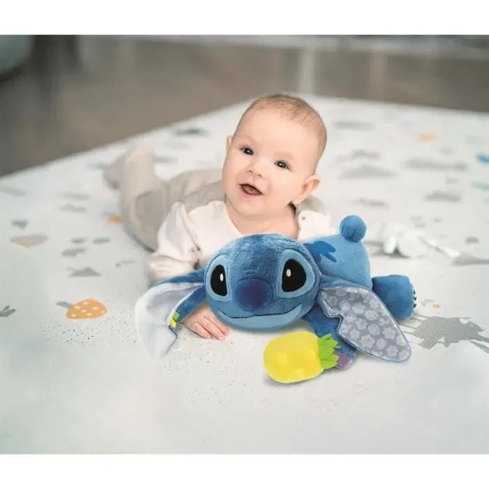 Clementoni Peluche Musicale Stitch Disney - Ultra Douce avec Berceuses et Effets Sonores - Pour Bébé 12 Mois et Plus