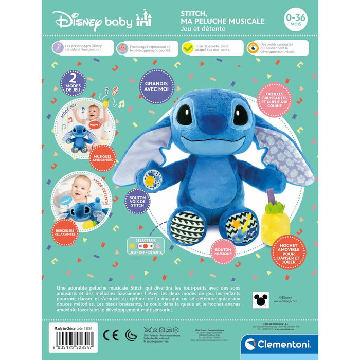 Clementoni Peluche Musicale Stitch Ultra Douce Clementoni Peluche Musicale Stitch Ultra Douce