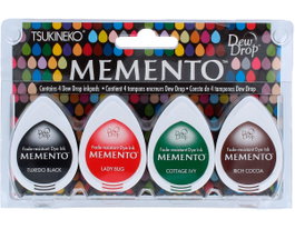 Tsukineko Set de 4 tampons encreurs goutte MEMENTO