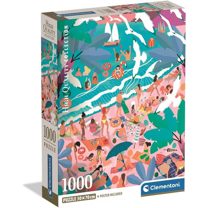 Clementoni Puzzle Compact Sunday at the Beach 1000 pièces Clementoni Puzzle Compact Sunday at the Beach 1000 pièces
