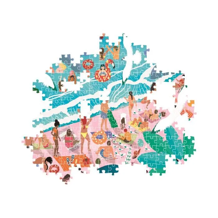 Clementoni - Puzzle Compact 1000 Pièces - Sunday at the Beach - Puzzle Adulte