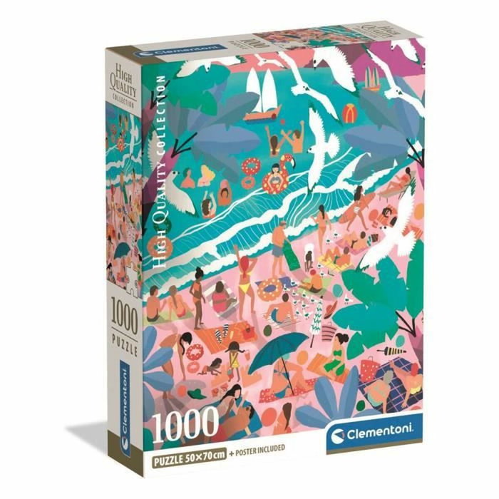 Clementoni Puzzle Compact Sunday at the Beach 1000 pièces Clementoni Puzzle Compact Sunday at the Beach 1000 pièces