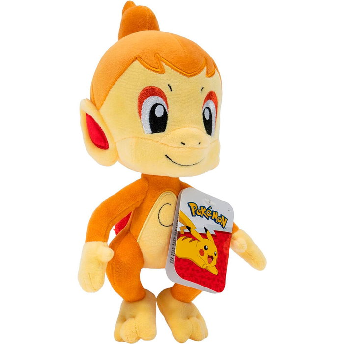JAZWARES - Peluche Pokémon Chimchar - Peluche Officielle - 20 cm