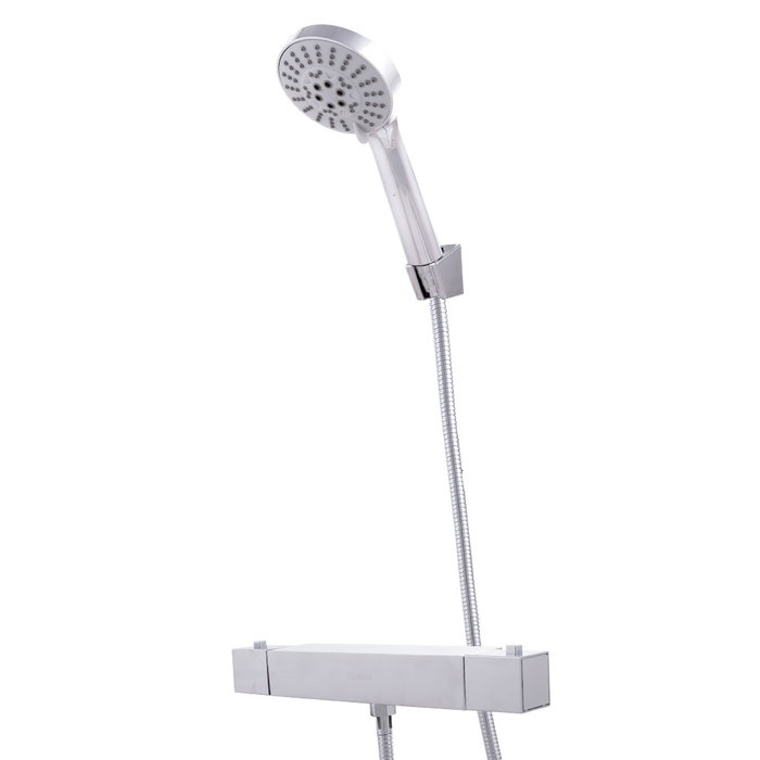 Ensemble de douche en laiton/zinc - ABS, chrome, eau chaude-froide, deux poignées
