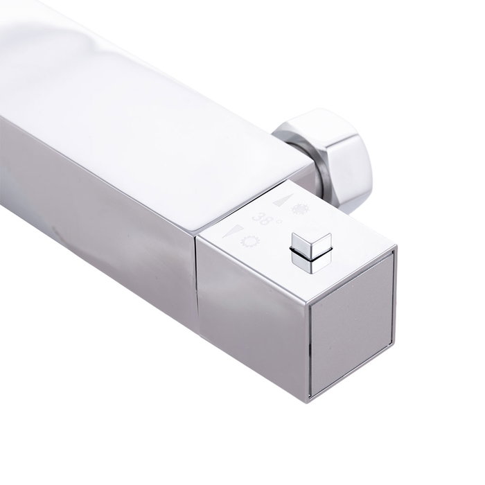 Ensemble de douche en laiton/zinc - ABS, chrome, eau chaude-froide, deux poignées